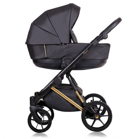 Royal-Quali-carro-de-bebé-negro-RY8 Eco-leather
